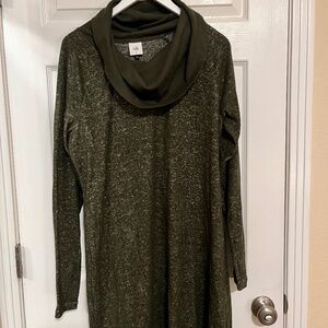 CABI Solace Cowl Neck Dress Olive